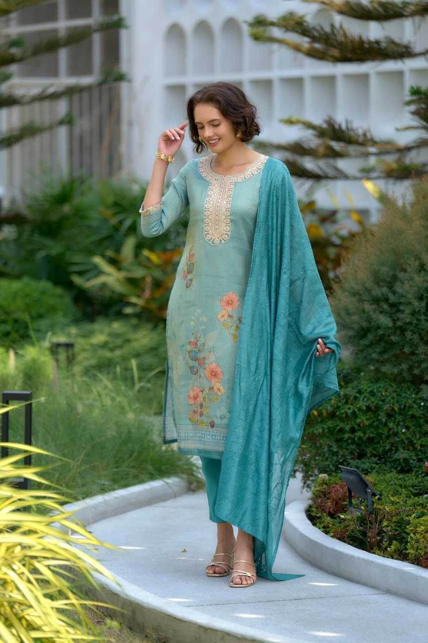 Tissue Embroidered Kurtis - MYLUXURY LANE ENTERPRISE